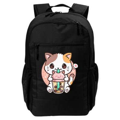 Cat Boba Anime Bubble Tea Neko Kawaii Daily Commute Backpack