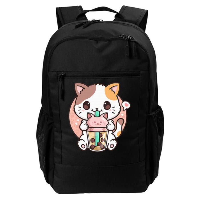 Cat Boba Anime Bubble Tea Neko Kawaii Daily Commute Backpack