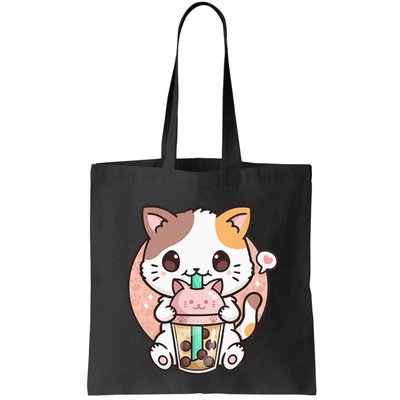 Cat Boba Anime Bubble Tea Neko Kawaii Bag