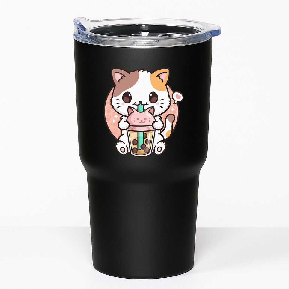 Cat Boba Anime Bubble Tea Neko Kawaii Tumbler