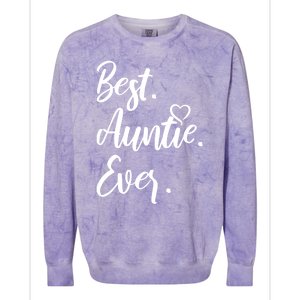 Cute Best Auntie Ever Tops For Aunts Gift Colorblast Crewneck Sweatshirt