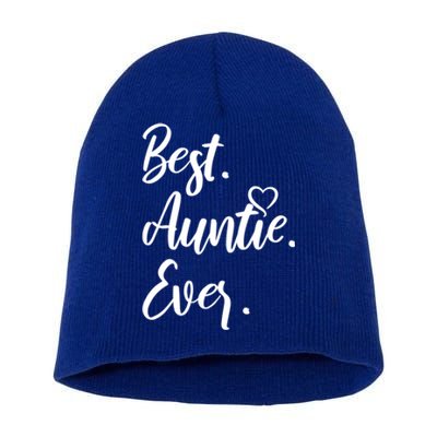 Cute Best Auntie Ever Tops For Aunts Gift Short Acrylic Beanie