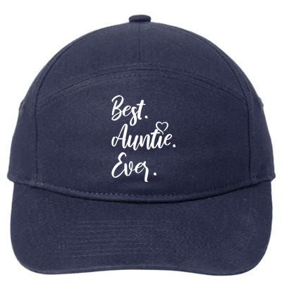 Cute Best Auntie Ever Tops For Aunts Gift 7-Panel Snapback Hat