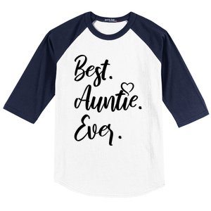 Cute Best Auntie Ever Tops For Aunts Gift Baseball Sleeve Shirt