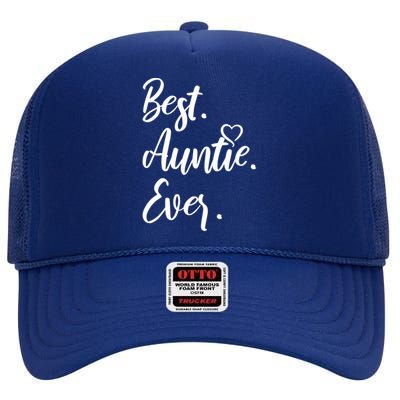 Cute Best Auntie Ever Tops For Aunts Gift High Crown Mesh Back Trucker Hat