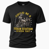 Could Be A Train Station Kinda Day Cooling Performance Crew T-Shirt