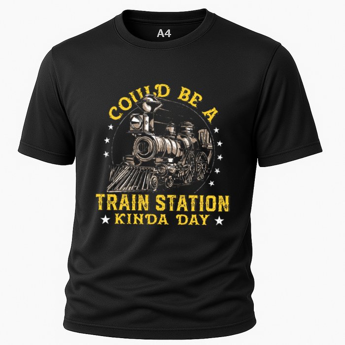 Could Be A Train Station Kinda Day Cooling Performance Crew T-Shirt