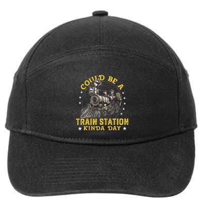 Could Be A Train Station Kinda Day 7-Panel Snapback Hat