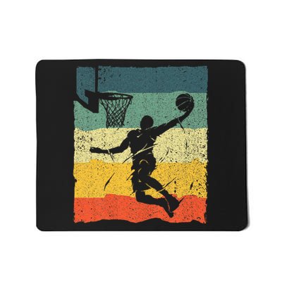 Cool Basketball Art Vintage Basketball Player Mousepad