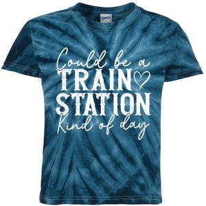 Could Be A Train Station Kinda Day Kids Tie-Dye T-Shirt