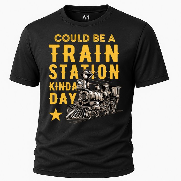 Could Be A Train Station Kinda Day Cooling Performance Crew T-Shirt