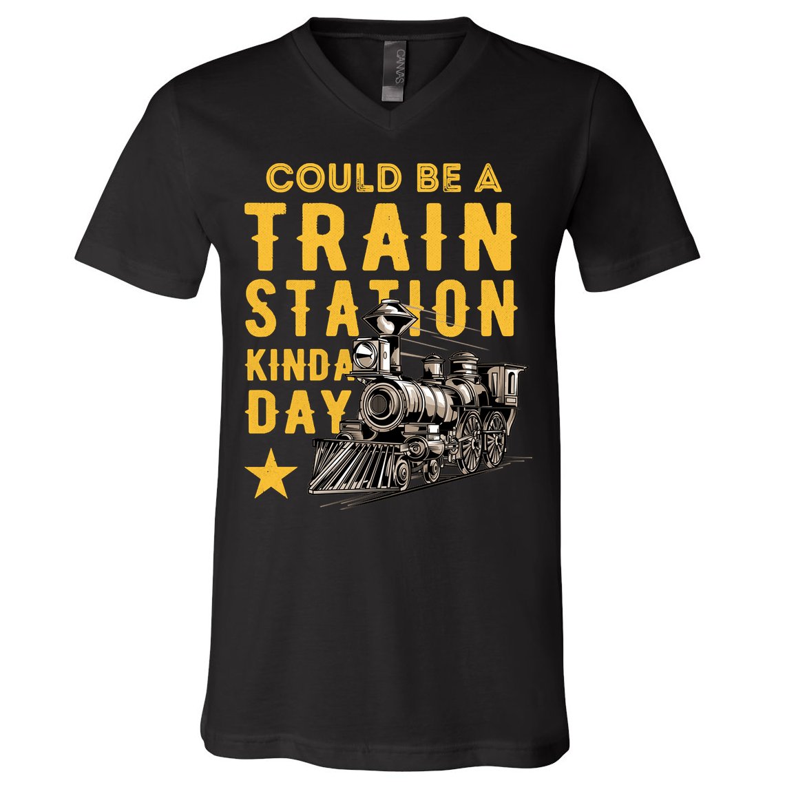 Could Be A Train Station Kinda Day V-Neck T-Shirt