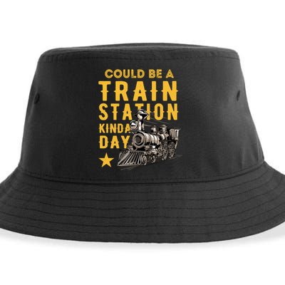 Could Be A Train Station Kinda Day Sustainable Bucket Hat