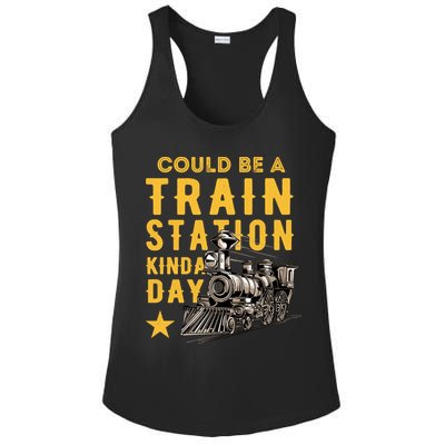 Could Be A Train Station Kinda Day Ladies PosiCharge Competitor Racerback Tank