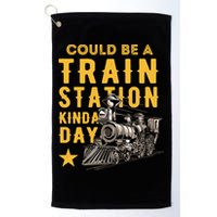 Could Be A Train Station Kinda Day Golf Towel