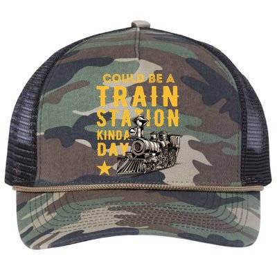 Could Be A Train Station Kinda Day Retro Rope Trucker Hat Cap