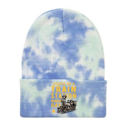 Could Be A Train Station Kinda Day Tie Dye 12in Knit Beanie