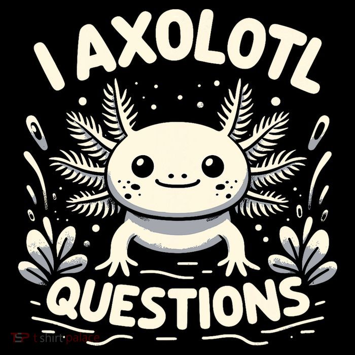 Cute Blue Axolotl Kawaii Funny I Axolotl Questions Doggie Tank