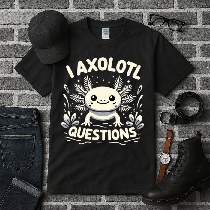 Cute Blue Axolotl Kawaii Funny I Axolotl Questions Tall T-Shirt