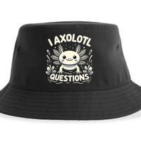 Cute Blue Axolotl Kawaii Funny I Axolotl Questions Sustainable Bucket Hat
