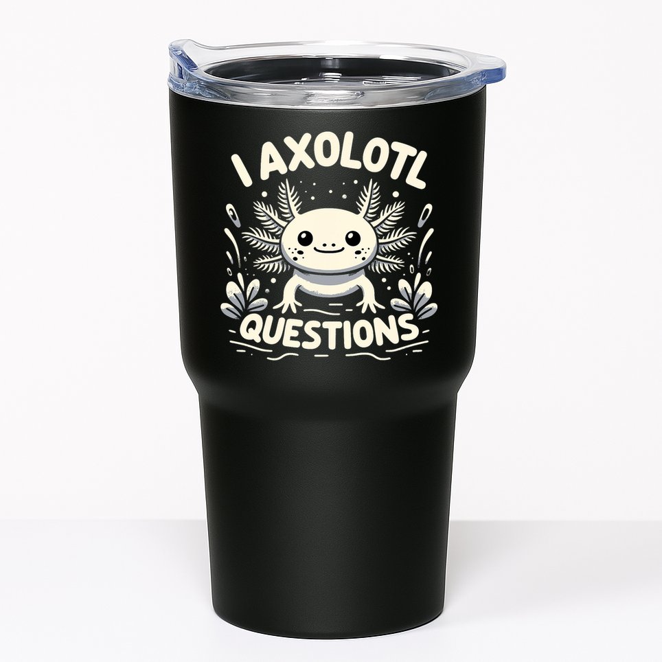 Cute Blue Axolotl Kawaii Funny I Axolotl Questions Tumbler