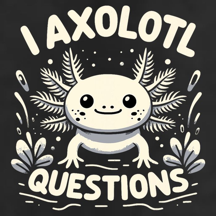 Cute Blue Axolotl Kawaii Funny I Axolotl Questions Golf Towel