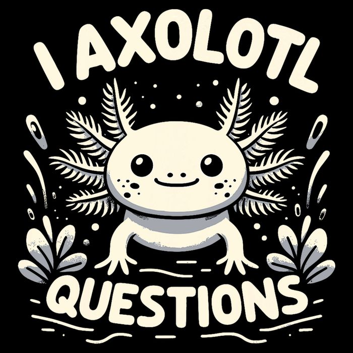 Cute Blue Axolotl Kawaii Funny I Axolotl Questions Toddler T-Shirt
