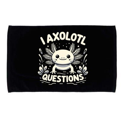 Cute Blue Axolotl Kawaii Funny I Axolotl Questions Microfiber Hand Towel