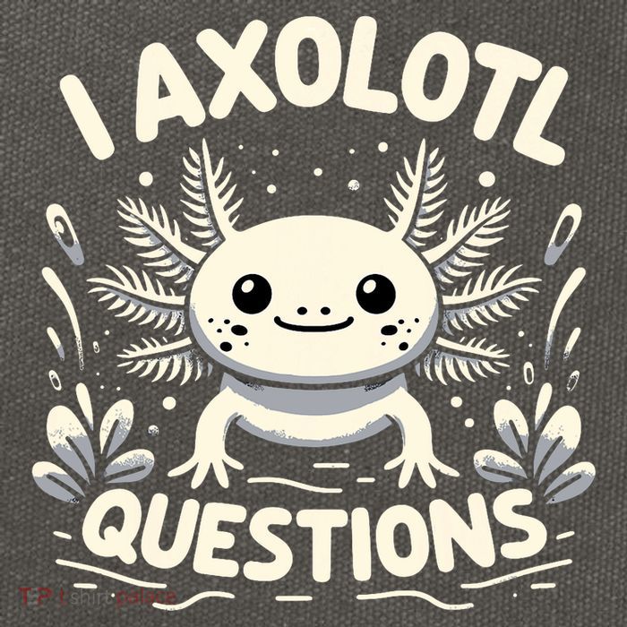 Cute Blue Axolotl Kawaii Funny I Axolotl Questions Cotton Canvas Backpack