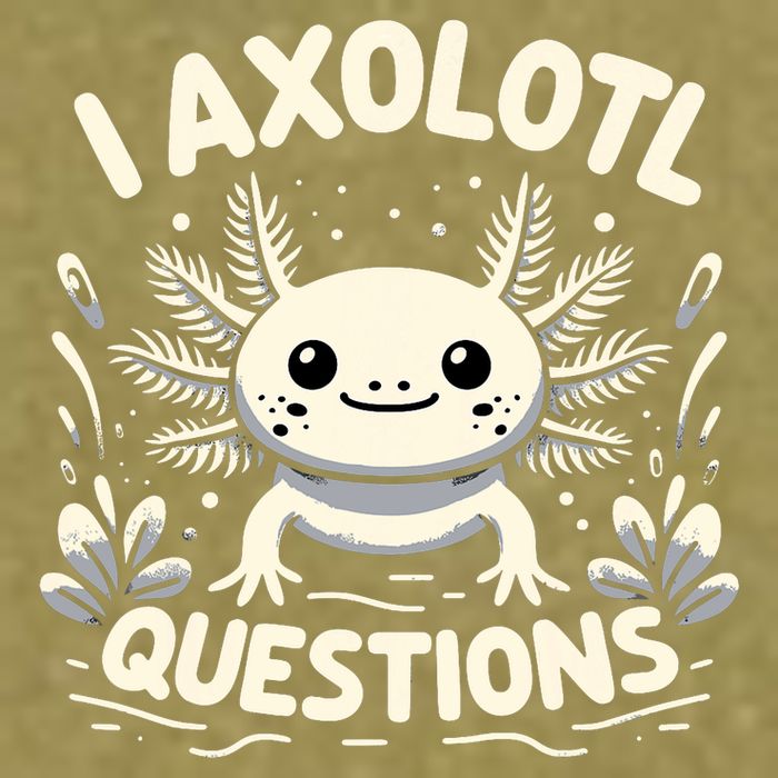 Cute Blue Axolotl Kawaii Funny I Axolotl Questions Garment-Dyed Women's Muscle Tee