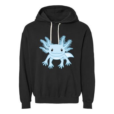 Cute Blue Axolotl Kawaii Aesthetic Axolotls Garment-Dyed Fleece Hoodie