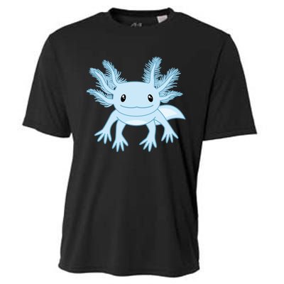 Cute Blue Axolotl Kawaii Aesthetic Axolotls Cooling Performance Crew T-Shirt