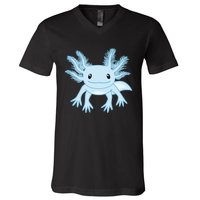 Cute Blue Axolotl Kawaii Aesthetic Axolotls V-Neck T-Shirt