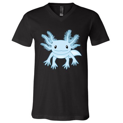 Cute Blue Axolotl Kawaii Aesthetic Axolotls V-Neck T-Shirt