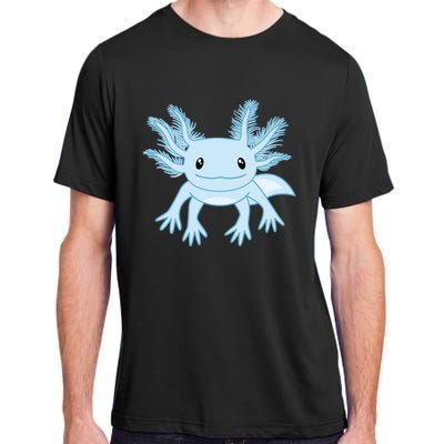 Cute Blue Axolotl Kawaii Aesthetic Axolotls Adult ChromaSoft Performance T-Shirt