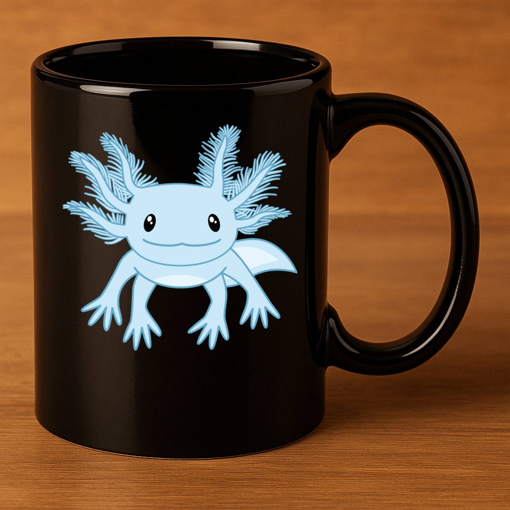 Cute Blue Axolotl Kawaii Aesthetic Axolotls 11oz C Handle Ceramic Mug