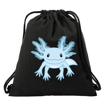 Cute Blue Axolotl Kawaii Aesthetic Axolotls Drawstring Bag