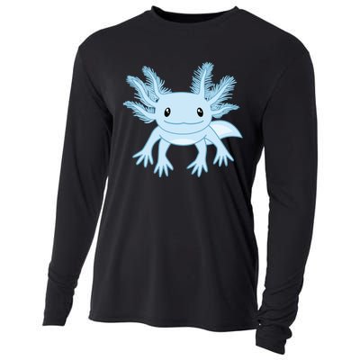 Cute Blue Axolotl Kawaii Aesthetic Axolotls Cooling Performance Long Sleeve Crew