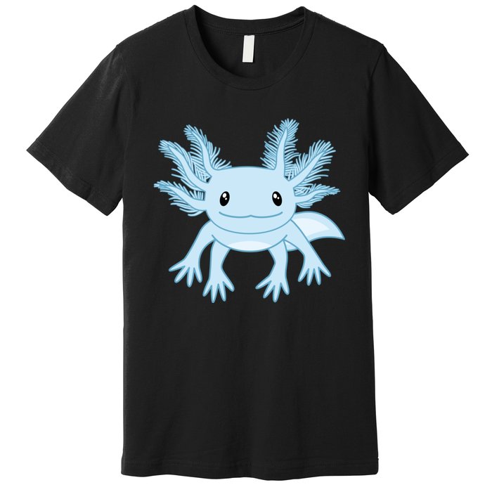 Cute Blue Axolotl Kawaii Aesthetic Axolotls Premium T-Shirt