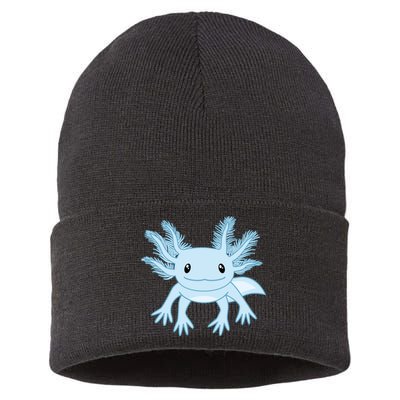 Cute Blue Axolotl Kawaii Aesthetic Axolotls Sustainable Knit Beanie