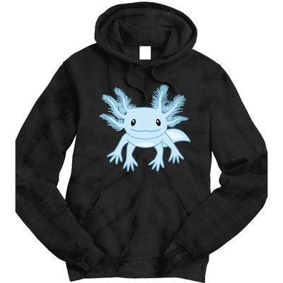 Cute Blue Axolotl Kawaii Aesthetic Axolotls Tie Dye Hoodie