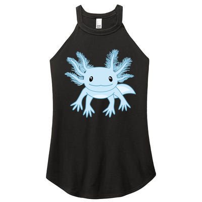 Cute Blue Axolotl Kawaii Aesthetic Axolotls Women's Perfect Tri Rocker Tank