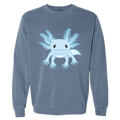 Cute Blue Axolotl Kawaii Aesthetic Axolotls Garment-Dyed Sweatshirt