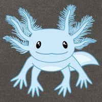 Cute Blue Axolotl Kawaii Aesthetic Axolotls Cotton Canvas Backpack