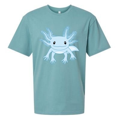 Cute Blue Axolotl Kawaii Aesthetic Axolotls Sueded Cloud Jersey T-Shirt