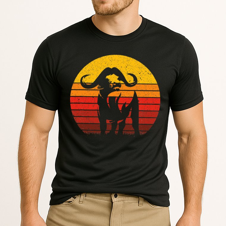 Cape Buffalo Africa Safari Animal Buffalo Cooling Performance Crew T-Shirt