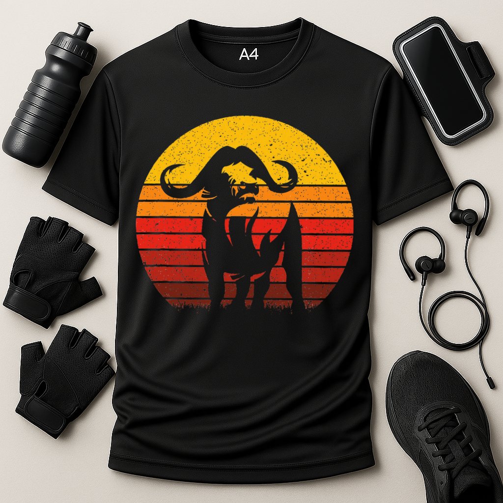 Cape Buffalo Africa Safari Animal Buffalo Cooling Performance Crew T-Shirt