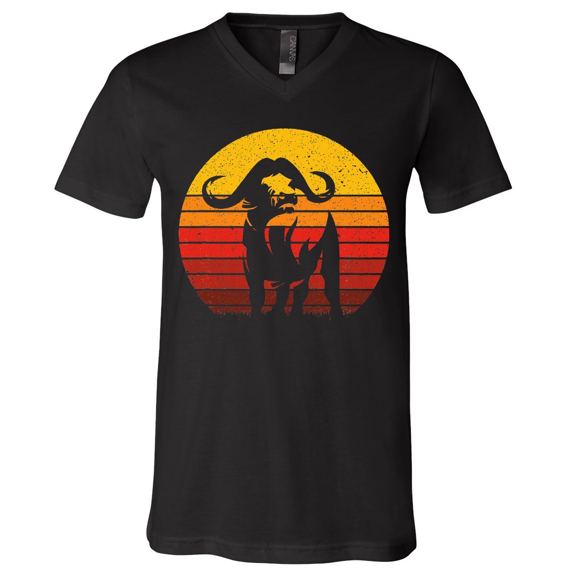 Cape Buffalo Africa Safari Animal Buffalo V-Neck T-Shirt