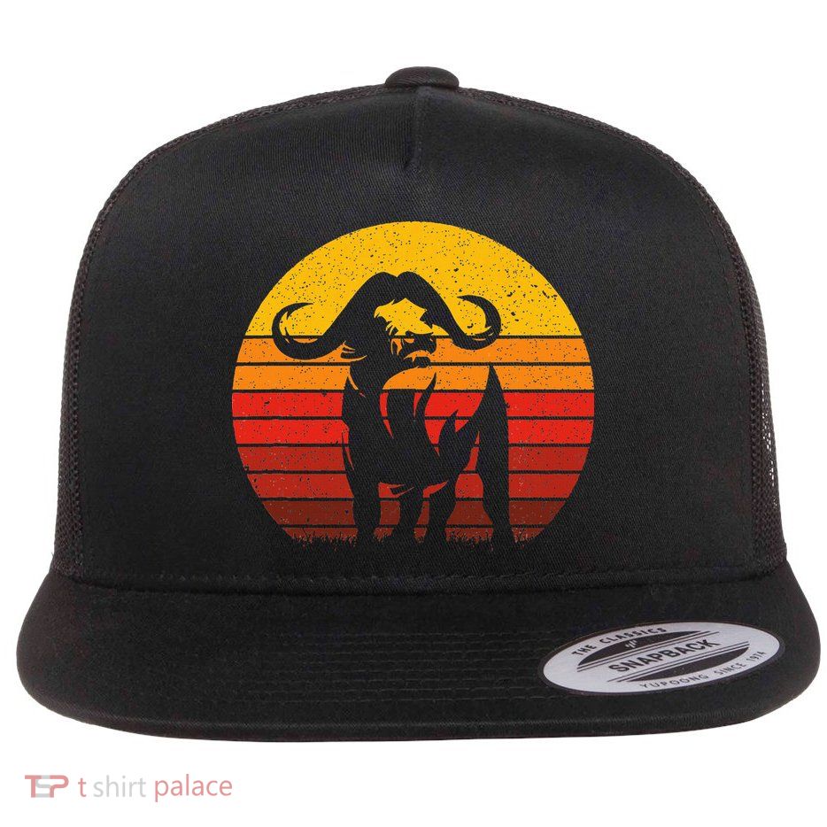 Cape Buffalo Africa Safari Animal Buffalo Flatbill Hat