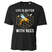 Cute Bee Art Men Women Beekeeping Honey Bumble Bee Lover Cooling Performance Crew T-Shirt